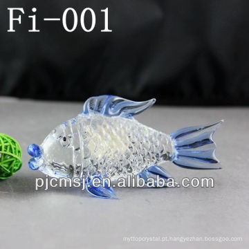 modelo goldfish de cristal bonito da venda quente, modelo animal de vidro para o presente da decoração ou lembranças